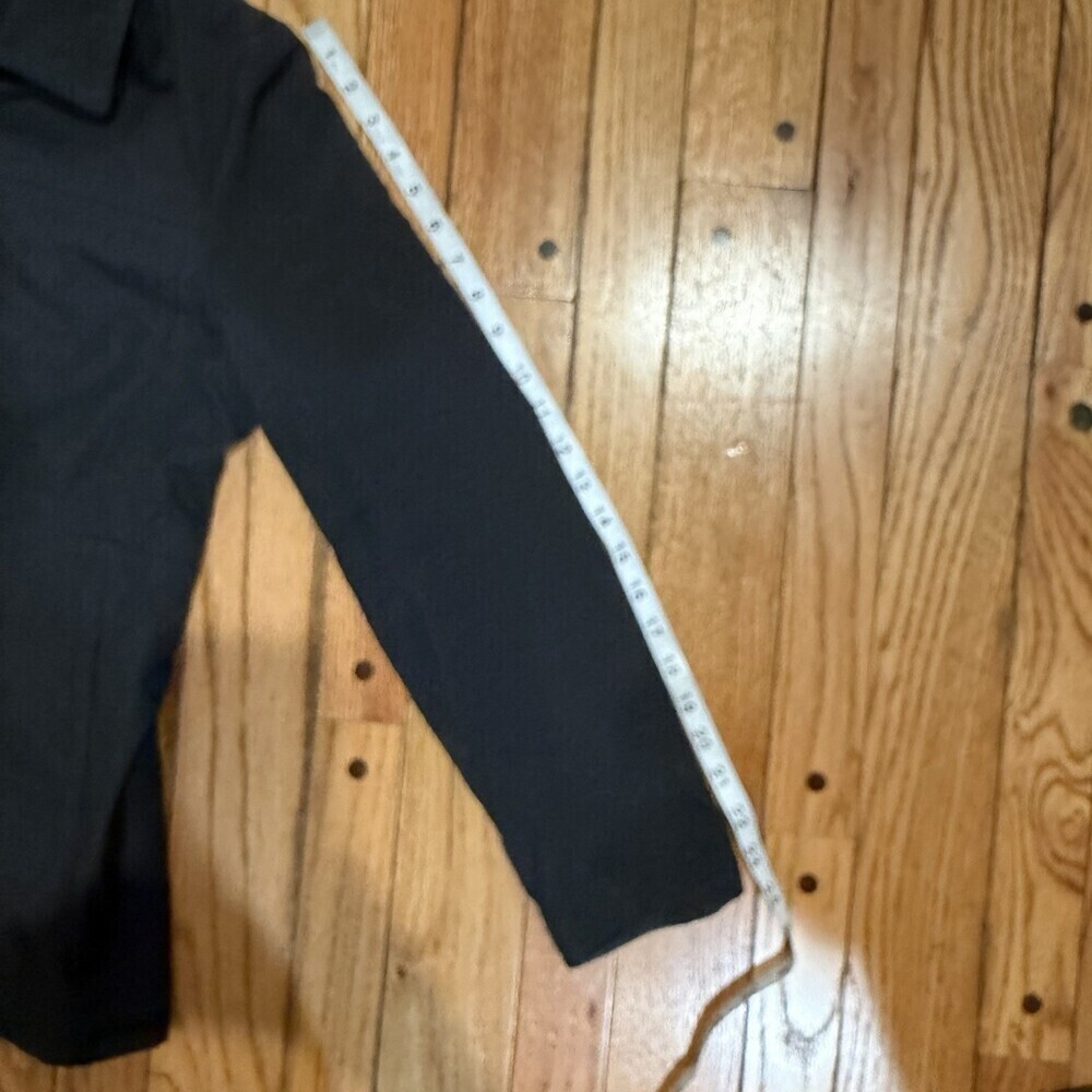 Women’s GAP Black Coat Jacket Medium Button Front Lightweight Classic Fit - Picture 7 of 9